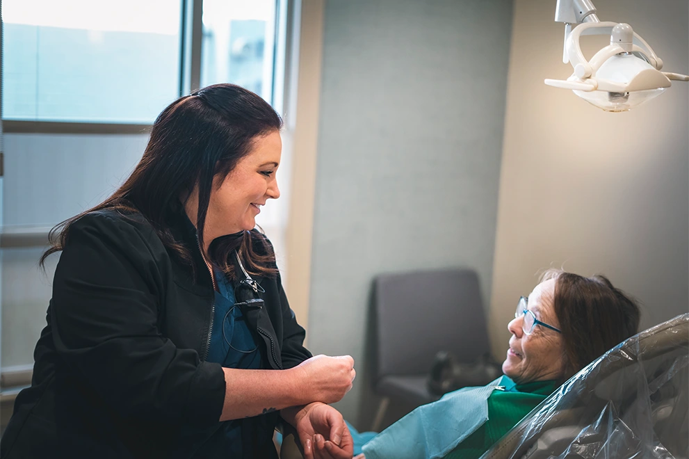 Talking to a patient